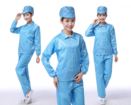 Vêtement antistatique uniforme de Cleanroom d'ESD de vêtements de travail de chemise d'ESD de laboratoire