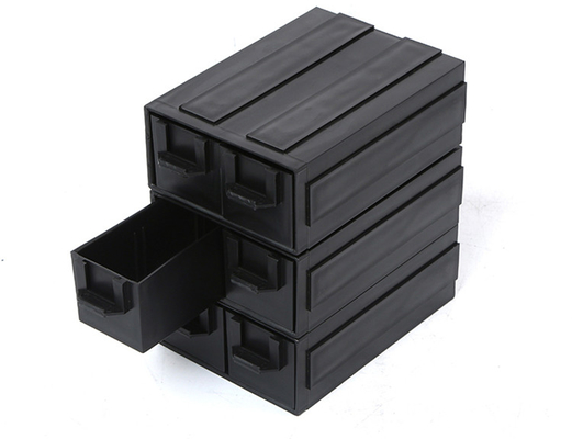 Anti boîte composante en plastique noire de tiroir d'ESD IC de charge statique