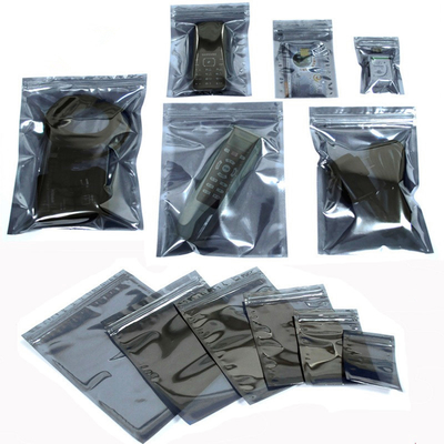 La serrure ESD transparent de fermeture éclair a métallisé le sac de armature statique pour l'emballage composant