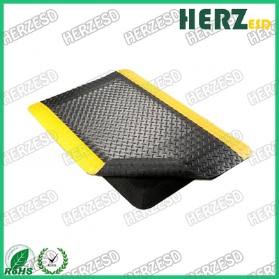 Les couches industrielles jaunes/de noir de structure d'anti tapis fatigue 3 ont adapté la taille aux besoins du client