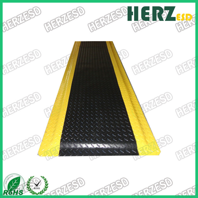 Les couches industrielles jaunes/de noir de structure d'anti tapis fatigue 3 ont adapté la taille aux besoins du client
