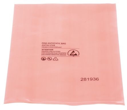 PE antistatique ESD de serrure de fermeture éclair de rose de vide de 0.10mm protégeant des sacs