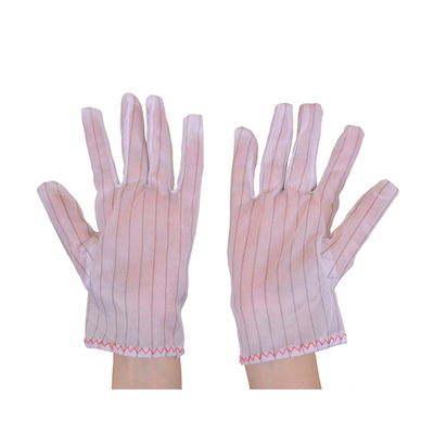 Hauts gants de main d'ESD de Cleanroom de polyester d'ohm de la dextérité 10e10