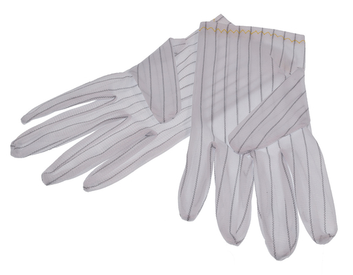 Hauts gants de main d'ESD de Cleanroom de polyester d'ohm de la dextérité 10e10