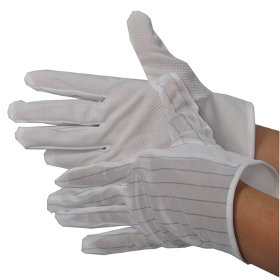 PVC sué ESD d'absorptivité a pointillé d'anti gants statiques de main