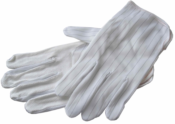 PVC sué ESD d'absorptivité a pointillé d'anti gants statiques de main