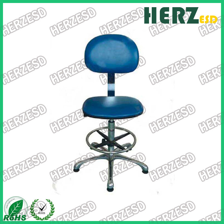 Cleanroom Anti-static PU leather High-profile Backrest Chair With Footrest