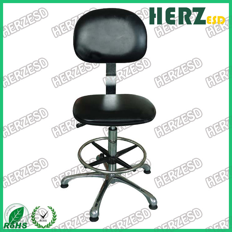 Cleanroom Anti-static PU leather High-profile Backrest Chair With Footrest