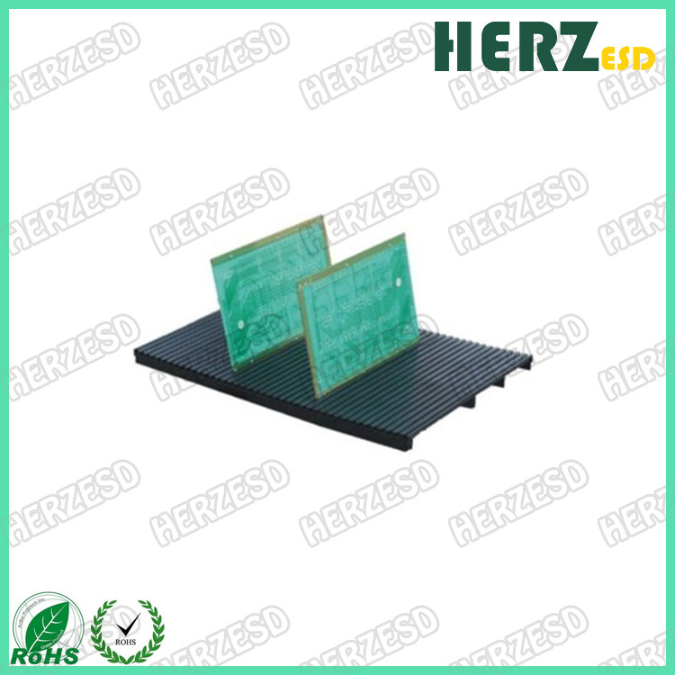 Black Color Printed Circuit Board Racks 42 Slots Size 2.8 * 5mm Pitch 10mm
