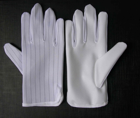 Gants de main d'ESD de coton d'inspection antistatiques pour la chaîne de production électronique
