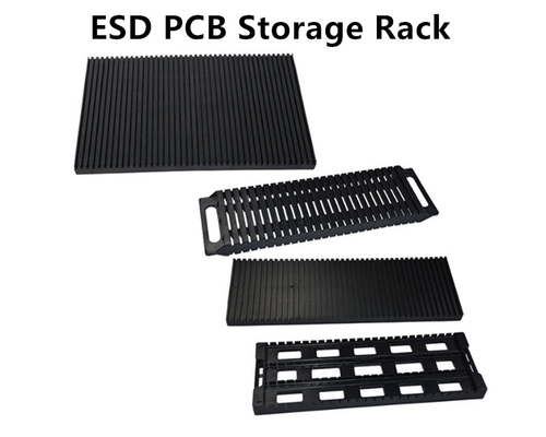 Supports en plastique conducteurs de carte PCB d'ESD pour l'anti support de stockage statique d'industrie