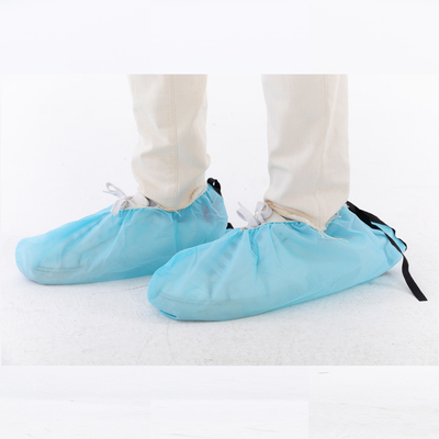 Couverture de chaussures ESD avec bande conductrice antistatique, couverture de chaussures de salle blanche non tissées jetables