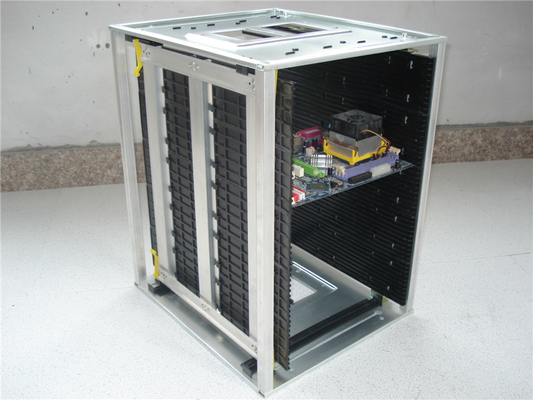 Étagère de revue ESD Porteur de revue PCB Étagère de stockage Ajustement d'étagère de revue SMT antistatique