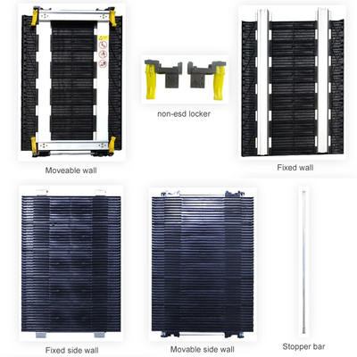 Échafaudage de périodique ESD Échafaudage de stockage de PCB antistatique Échafaudage de chargeur SMT Échafaudage avec bouchon