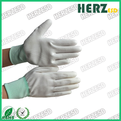 Inspection de l'assemblage Travaux de précision Palm PU revêtu de gants de sécurité ESD antistatiques ESD gants d'ajustement de palme