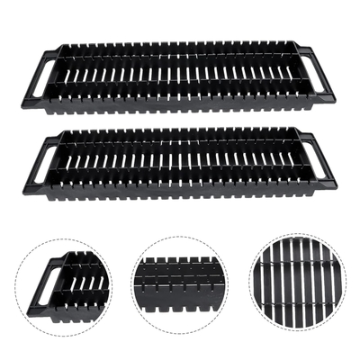 Différentes tailles Esd Pcb Plateau de stockage de circulation en plastique noir Antistatique ESD Plateau de circulation