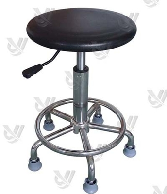 Chaise antistatique réglable en mousse PU à haute performance pour salle blanche avec chaînes métalliques