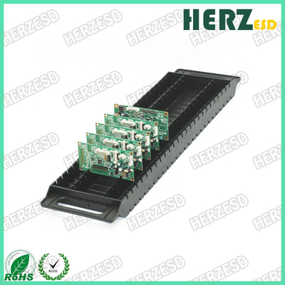 Réservoirs de circuits imprimés ESD plateau de circuits imprimés en plastique porte-PCB noir antistatique