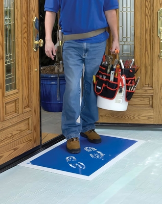 Tapis adhésif adhésif 30 feuilles / packs Tapis bleus pour le sol de la salle blanche