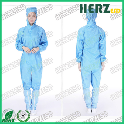 Costume de salle blanche antistatique ESD Saut à l' élastique en polyester Vêtements de travail manteau de laboratoire