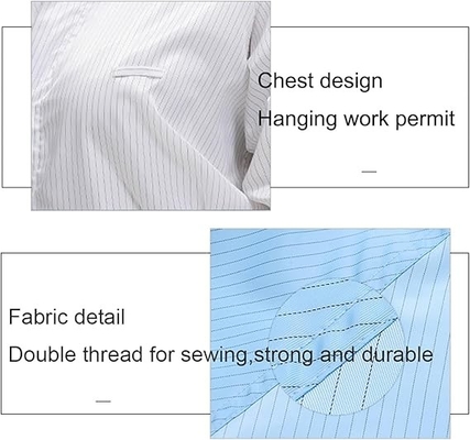 ESD Salle blanche Couverture antistatique Lab Coats ESD Costumes de travail