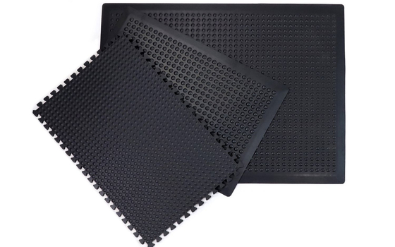 Mat anti-épuisement antistatique noir de 13 mm d'épaisseur pour atelier