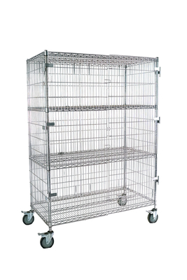 Dispositif de stockage ESD personnalisé 4 couches étagère Chariot de rangement en treillis métalliques