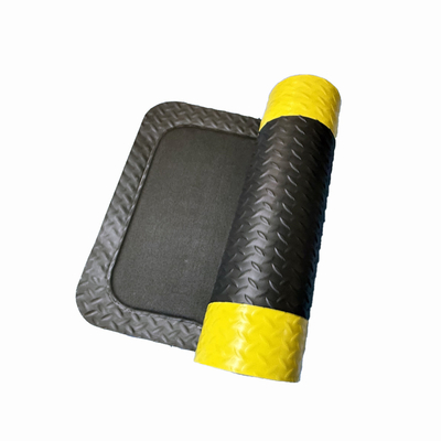 Mat de plancher en PVC industriel, surface en PVC + mat anti-fatigue en mousse en PVC