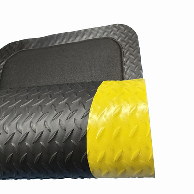 Tissu de sol en PVC à surface de diamant industriel Tissu anti fatigue