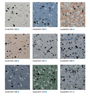 Carreaux de plancher en PVC conducteur en vinyle antistatique multicolore en PVC ESD pour salle blanche