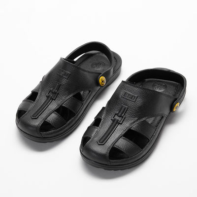 Factory Black SPU ESD Cleanroom Antistatic Slippers for Working