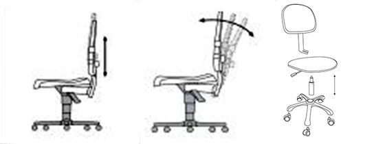 Chaise de laboratoire ESD antistatique industrielle noire de haute qualité, réglable, chaises ESD industrielles antistatiques