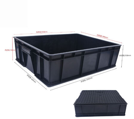 Containers empilables ESD Boîte en plastique conducteur antistaïque