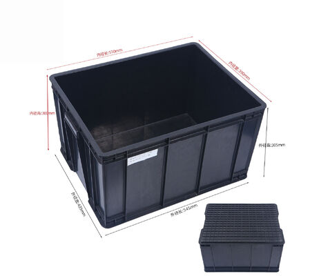 Containers empilables ESD Boîte en plastique conducteur antistaïque