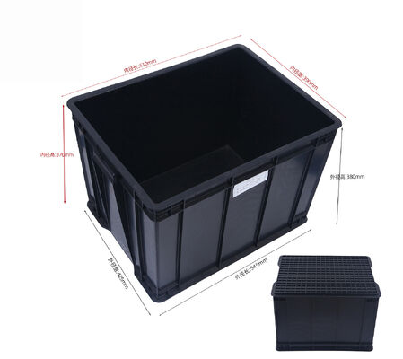 Containers empilables ESD Boîte en plastique conducteur antistaïque