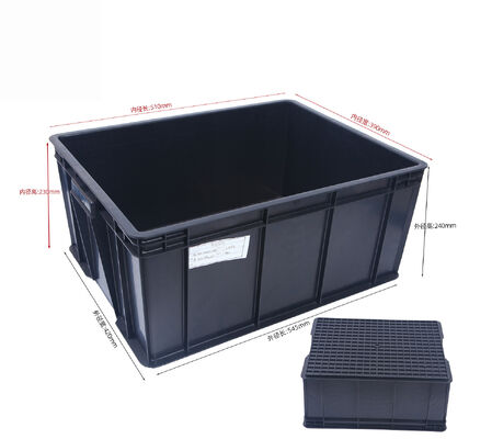 Containers empilables ESD Boîte en plastique conducteur antistaïque