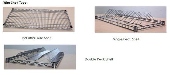 4 Layers Industrial Chrome Wire Basket ESD Shelf Trolley With 4 Inch Caster With Brake