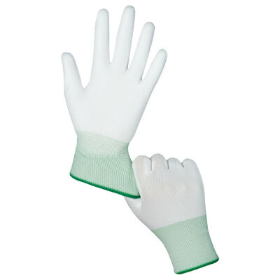 Gants conducteurs ESD Polyester Gants de travail antistatiques Paume en PU carbone antidérapante
