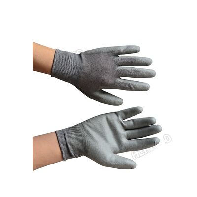 Gants ESD en nylon et fibre de carbone antistatiques enduits de paume de qualité supérieure pour gants antistatiques électroniques