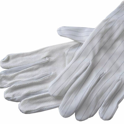 Gants antistatiques en polyester ESD pour l'inspection de sécurité électronique, fibre conductrice, gants antidérapants