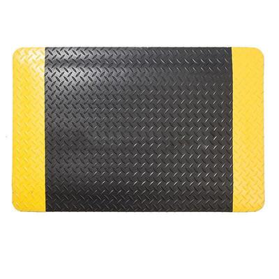 Custom ESD industrial anti-fatigue mat with yellow safety borders