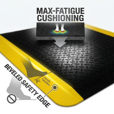 Mat de caoutchouc anti-fatigue ESD haut en bulle noir tapis de sol statique dissipatif pour les postes de travail d'assemblage électronique