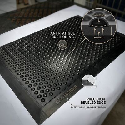 Mat de caoutchouc anti-fatigue ESD haut en bulle noir tapis de sol statique dissipatif pour les postes de travail d'assemblage électronique