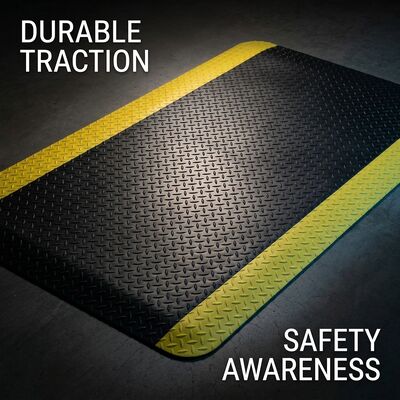 Mat de plancher en caoutchouc anti-fatigue commercial à béton à bord antidérapant bulle de dessus de poste de travail Utilisation en cuisine