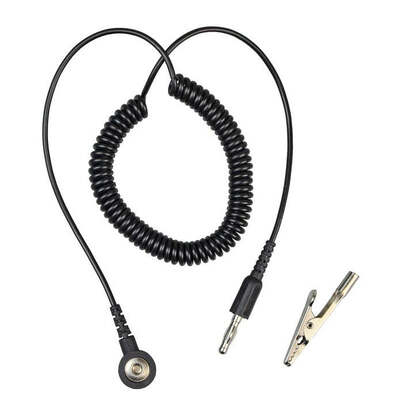 Customized ESD Grounding Cord Antistatic Ground Wire for ESD Mat and Workbench