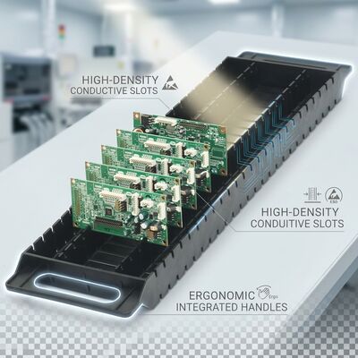 Adjustable Height ESD PCB Storage Trolley for SMT Circuit Board Handling