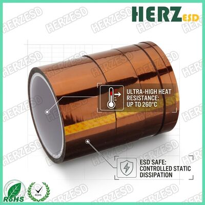 Tape anti-statique à haute température à base de polyimide Kapton pour l'isolation des panneaux sécurisés ESD