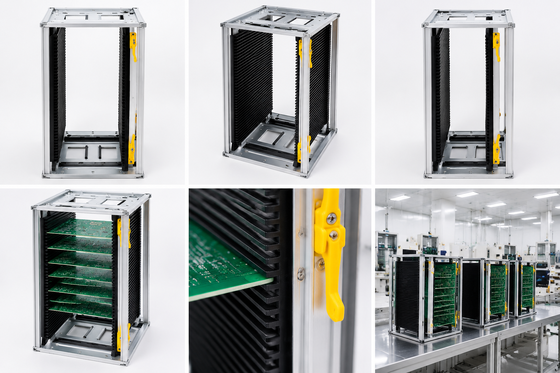 ESD Adjustable PCB Magazine Rack Anti Static SMT PCB Storage Rack