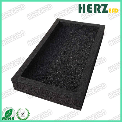 Emballage antistatique mousse d'emballage en PU Noir ESD mousse en poudre pour emballage