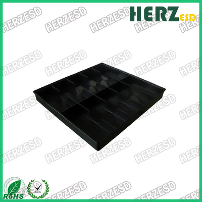 Contenant de stockage en PCB noir en PP plaque plastique plateau ESD antistatique plateau conducteur